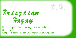 krisztian hazay business card